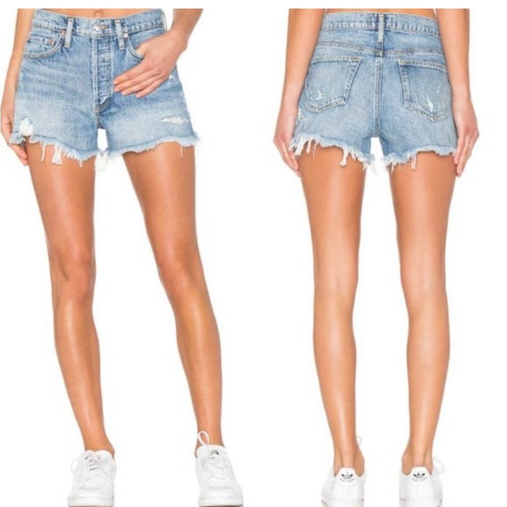 Agolde Parker denim cutoff shorts. Size 23